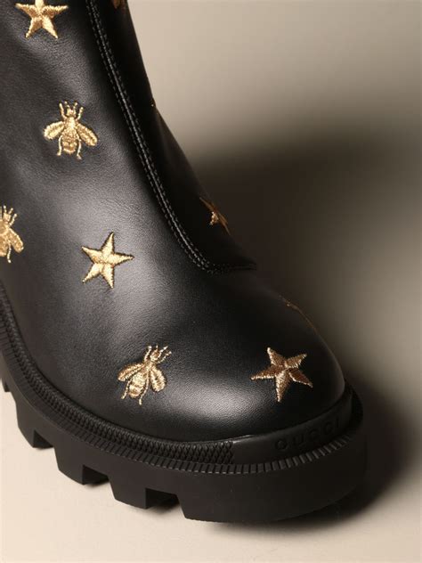 ankle boots gucci bee|Gucci ankle boots on sale.